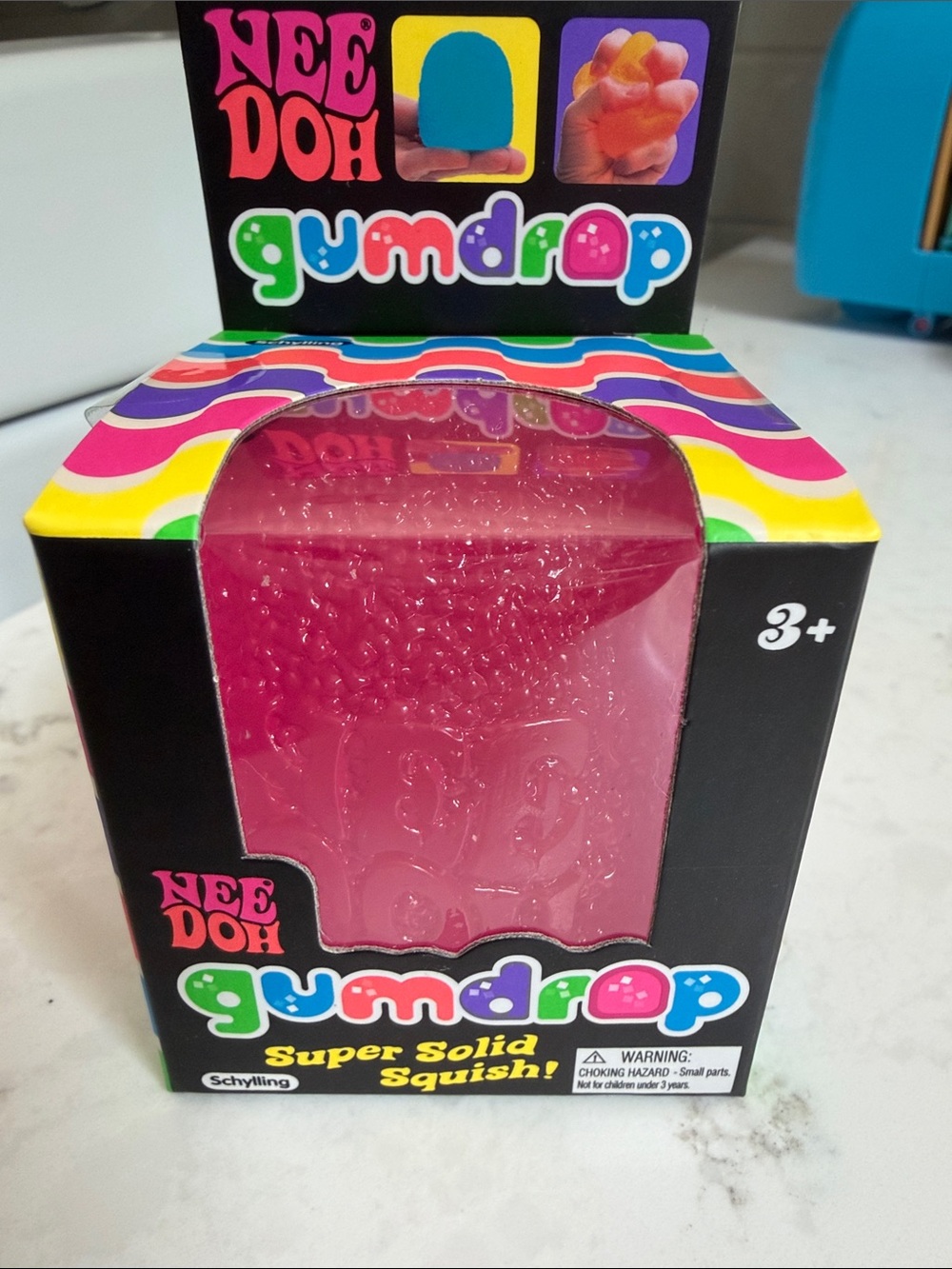 Nee Doh Gumdrop Super Solid Squish! Toy - Pink Needoh